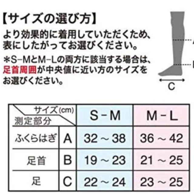 LIBERTA(リベルタ)の4足 レグスリム 着圧ソックス ロングタイプ M~Lサイズ レディースのレッグウェア(ソックス)の商品写真