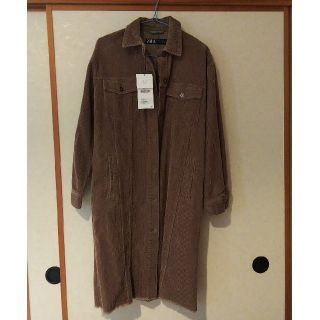 ザラ(ZARA)の☆新品未使用☆ZARA ロング丈コーデュロイジャケット XS(ロングコート)