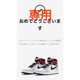 ナイキ(NIKE)のエア ジョーダン 1 レトロ HIGH OG smoke grey 28.5(スニーカー)