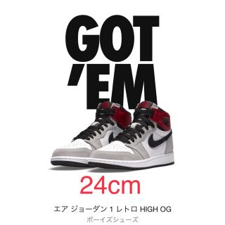 ナイキ(NIKE)のair jordan 1 retro HIGH OG ボーイズシューズ　24㎝(スニーカー)