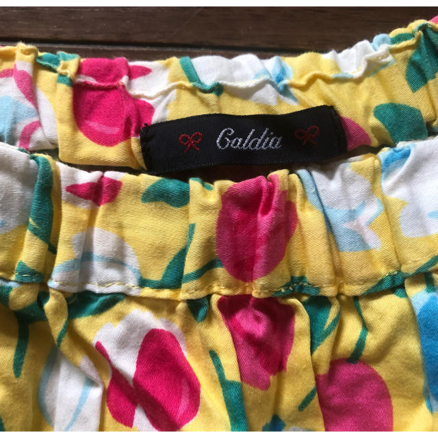 CALDia(カルディア)のスカート　130 黄色　caldia 子ども　女の子 キッズ/ベビー/マタニティのキッズ服女の子用(90cm~)(スカート)の商品写真