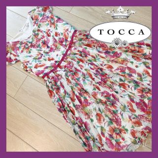 トッカ(TOCCA)の【美品】TOCCA 花柄ワンピース ホームクリーニング済 サイズ0(ひざ丈ワンピース)