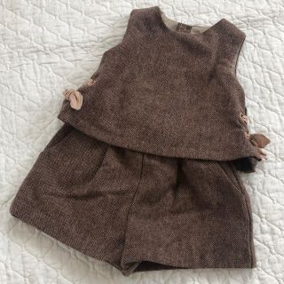 ザラキッズ(ZARA KIDS)のzarababy 92cm ミックスツイード　ロンパース(ワンピース)