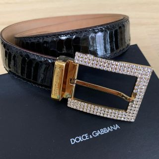 ドルチェアンドガッバーナ(DOLCE&GABBANA)のsaint様専用ドルチェ&ガッバーナ　パイソン ベルト　ブラック(ベルト)