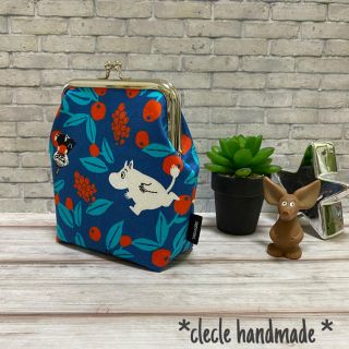 handmade★がまぐちポーチ (ムーミン・BLUE)(ポーチ)
