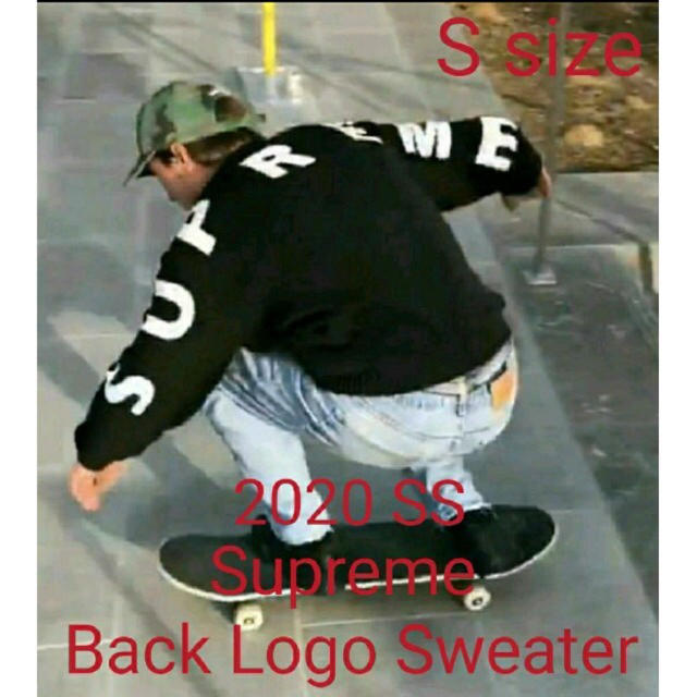 Supreme - supreme Back Logo Sweater black Lの通販 by LINE's shop