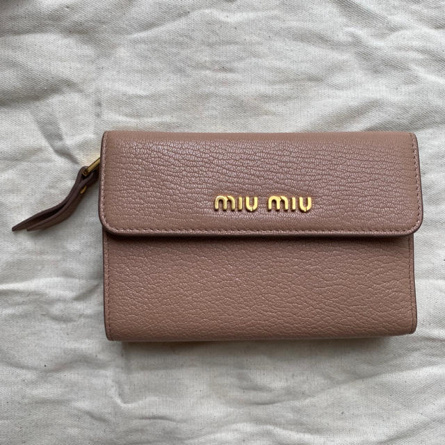 miumiu(ミュウミュウ)のMIUMIU 折りたたみ財布 5ML014 MADRAS CAMMEO レディースのファッション小物(財布)の商品写真