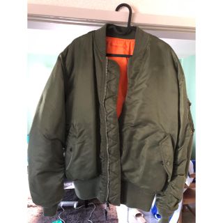 アルファインダストリーズ(ALPHA INDUSTRIES)のalphaアルファ　MA-1 正規品　カーキ(ミリタリージャケット)