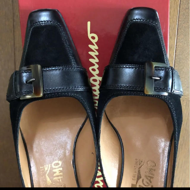 Ferragamo(フェラガモ)の☆美品☆フェラガモ　ミュール　　レザー×スウェード6C レディースの靴/シューズ(ハイヒール/パンプス)の商品写真