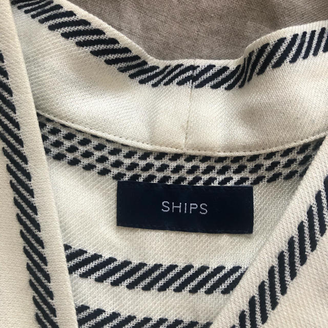 SHIPS(シップス)のSHIPS DEVEAUX ストライプタイノースリーブブラウス レディースのトップス(シャツ/ブラウス(半袖/袖なし))の商品写真