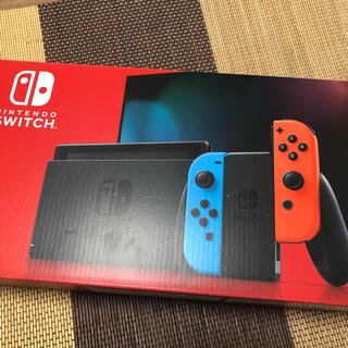 ニンテンドースイッチ(Nintendo Switch)の(新品未使用) Nintendo Switch 本体　ネオンブルー／ネオンレッド(家庭用ゲーム機本体)