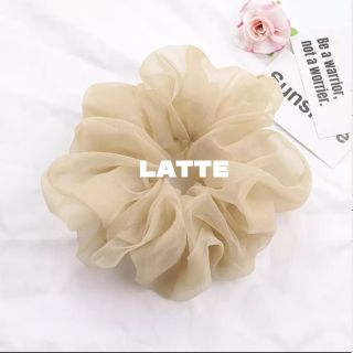 ディーホリック(dholic)の新色|即購入可⭐️オーガンジー シュシュ★ビッグ　シュシュ★韓国♥Latte(ヘアゴム/シュシュ)