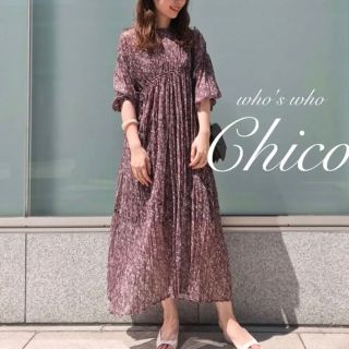 フーズフーチコ(who's who Chico)の2020AW新作【Chico】小花柄シアーワッシャーワンピース(ロングワンピース/マキシワンピース)