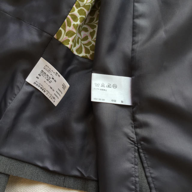 LAURA ASHLEY(ローラアシュレイ)のローラアシュレイ スカートスーツ 9 超美品 入学式 OL 秋春 グレー レディースのフォーマル/ドレス(スーツ)の商品写真