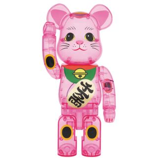 メディコムトイ(MEDICOM TOY)のBE@RBRICK 招き猫 桃色透明 400％(フィギュア)
