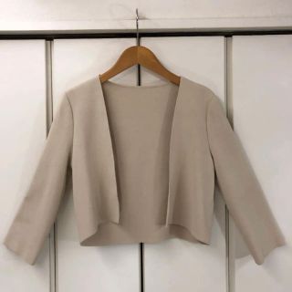 フォクシー(FOXEY)の美品！FOXEY NEW YORK スクエア カーディガン ボレロ(38)(カーディガン)