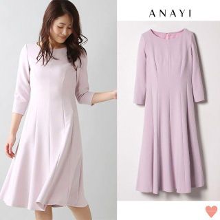 アナイ(ANAYI)の美品♡ ANAYI 2019 ダブルクロスフレアワンピース(ひざ丈ワンピース)