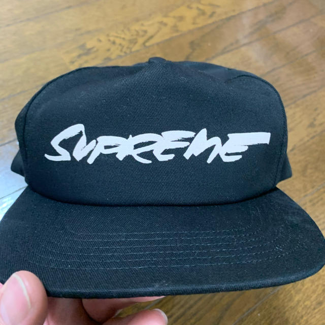 supremeシュプリームFutura Logo5panel blackキャップ