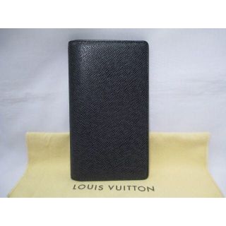 ルイヴィトン(LOUIS VUITTON)の超美品 ルイヴィトン 差込み式手帳カバー タイガ 黒 手帳 本物(手帳)