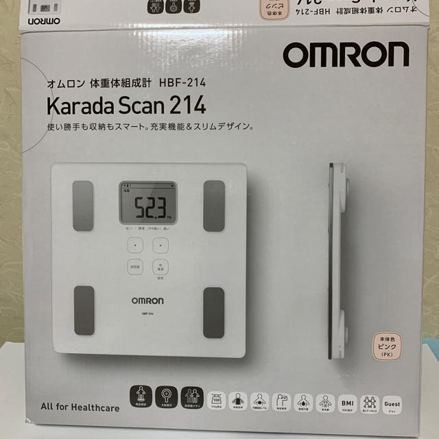 OMRON(オムロン)のオムロン　体重体組成計　HBF-214 スマホ/家電/カメラの美容/健康(体重計/体脂肪計)の商品写真