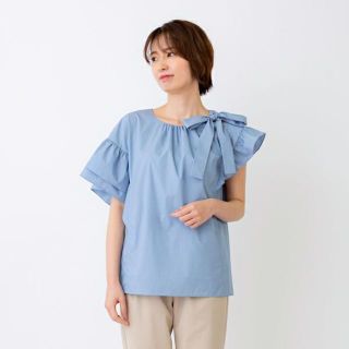 ランバンオンブルー(LANVIN en Bleu)のSONO フリルリボンブラウス　yori  ロージーモンスター(シャツ/ブラウス(半袖/袖なし))