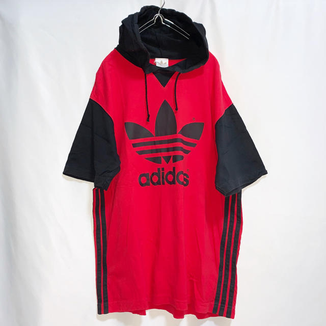 adidas(アディダス)の【90s】adidas アディダス　半袖　Tシャツ　パーカー　ビックトレフォイル メンズのトップス(Tシャツ/カットソー(半袖/袖なし))の商品写真