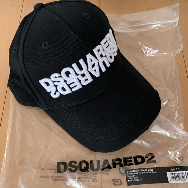 Dsquared2 ディースクエアード ミラーロゴ cap キャップ 帽子 黒