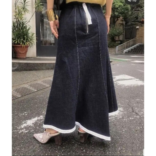 Ameri VINTAGE  ????RIBBON DENIM SKIRT