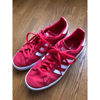 アディダス(adidas)のaddidas アディダス　campusスニーカー/24㎝　赤(スニーカー)