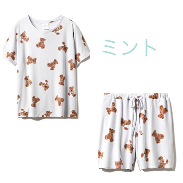 ルームウェア ベアモチーフ シャツ ショートパンツ◇ジェラートピケ