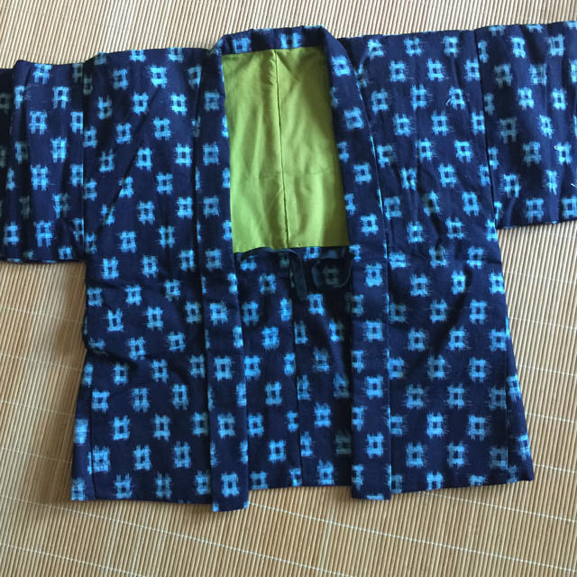 子供用半纏  絣半纏 キッズ/ベビー/マタニティのキッズ服男の子用(90cm~)(和服/着物)の商品写真