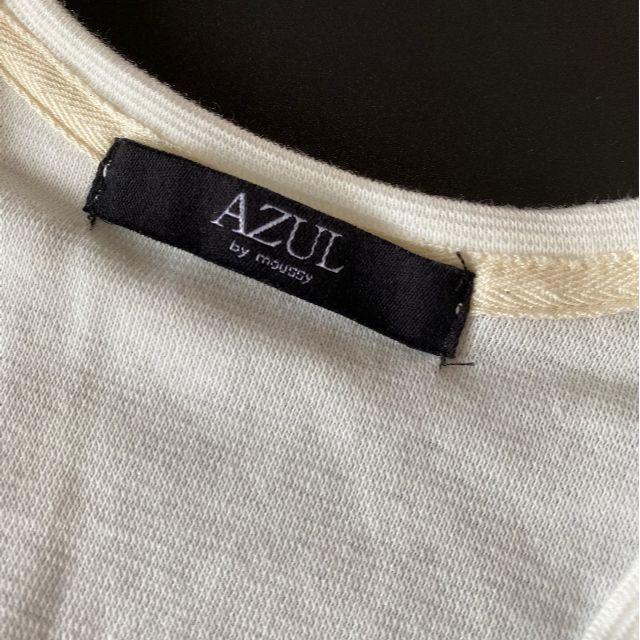 AZUL by moussy(アズールバイマウジー)のAZUL by MOUSSY　マウジー　タックフライススカル刺繍Vネック長T メンズのトップス(Tシャツ/カットソー(七分/長袖))の商品写真