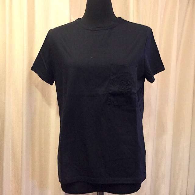 TシャツHERMES エルメス コットン Tシャツ ブラック  SIZE 38