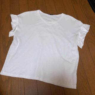 ザラ(ZARA)のZARA フリル袖Tシャツ(Tシャツ(半袖/袖なし))