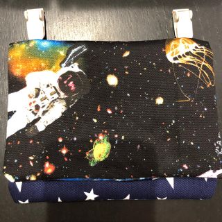 ハンドメイド　移動ポケット（宇宙空間　マグネットホック付き）(外出用品)