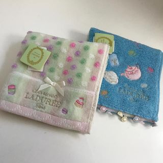 ラデュレ(LADUREE)のラデュレ☆タオルハンカチ２枚セット(ハンカチ)