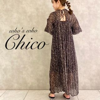 フーズフーチコ(who's who Chico)の2020AW新作【Chico】小花柄シアーワッシャーワンピース(ロングワンピース/マキシワンピース)