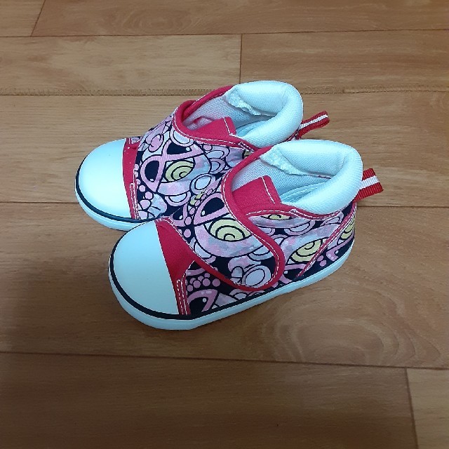 HYSTERIC MINI(ヒステリックミニ)のセール♥️ハイカットスニーカー♥️14cm　赤 キッズ/ベビー/マタニティのベビー靴/シューズ(~14cm)(スニーカー)の商品写真
