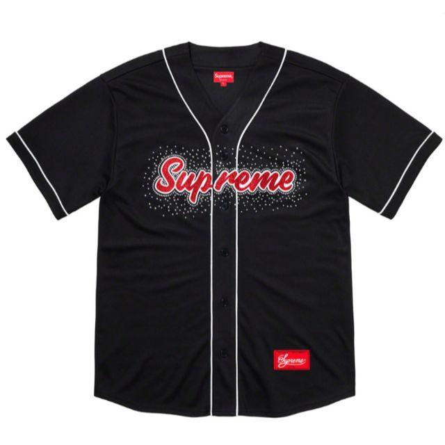 supreme Rhinestone Baseball Jersey サイズM