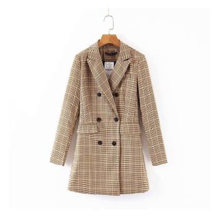 ザラ(ZARA)の🍁秋新作🍁2181◆チェック柄 テーラードジャケット ブレザー(テーラードジャケット)