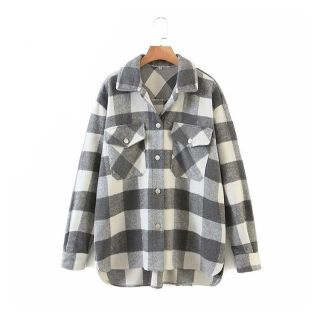 ザラ(ZARA)の🍁秋新作🍁2182◆gray チェック柄 ジャケット(テーラードジャケット)