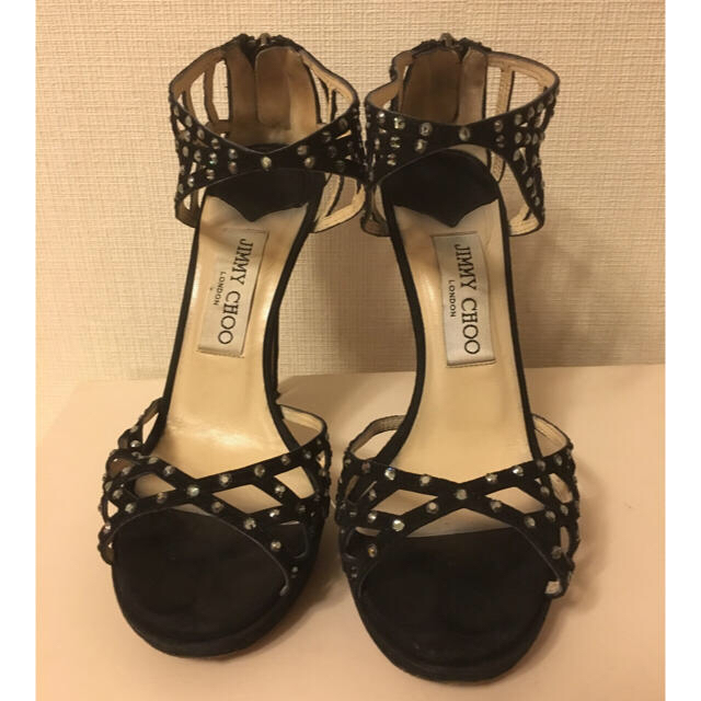 JIMMY CHOO(ジミーチュウ)のアリー様専用★JIMMY CHOO★ブラックサンダル レディースの靴/シューズ(サンダル)の商品写真