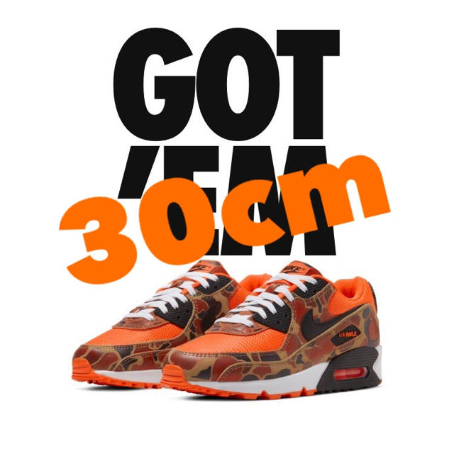 Nike air max 90 オレンジ カモ エアマックス 30cm - スニーカー