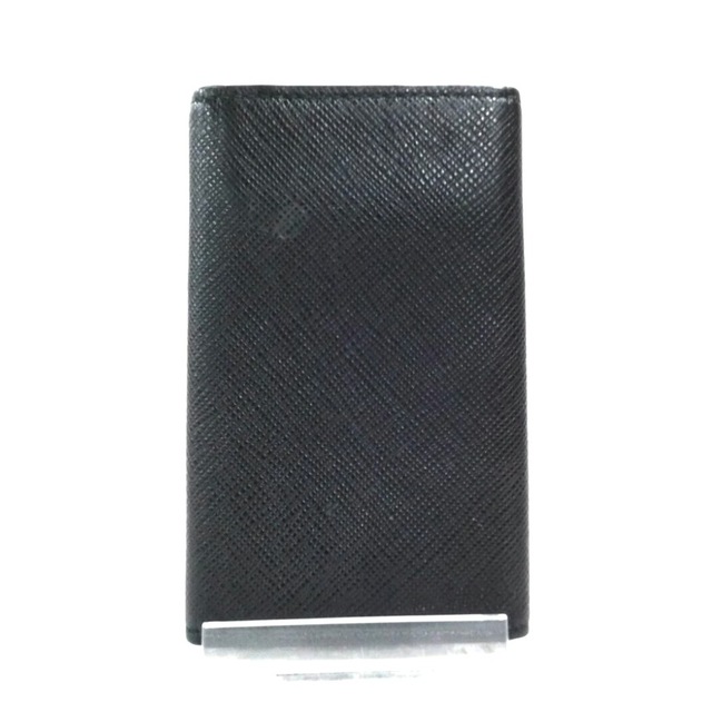 プラダ キーケース - 黒×ブルー 6連フック 1