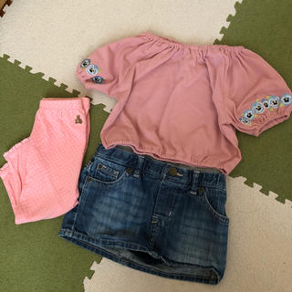 ベビーギャップ(babyGAP)の秋色 Tシャツ パンツ スカート セット(Ｔシャツ)
