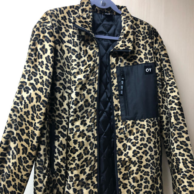 OY  Leopard pattern fleece jacketヒョウ柄