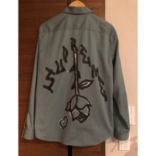 シュプリーム(Supreme)のsupreme rose work shirt 人気色 グリーン Lサイズ(シャツ)