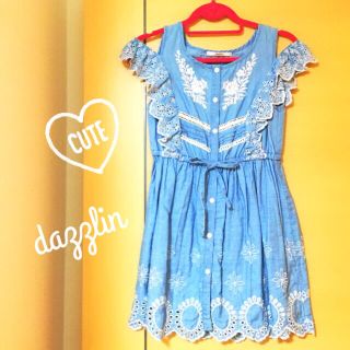 ダズリン(dazzlin)のdazzlin♡ダンガリー風ワンピ(ひざ丈ワンピース)