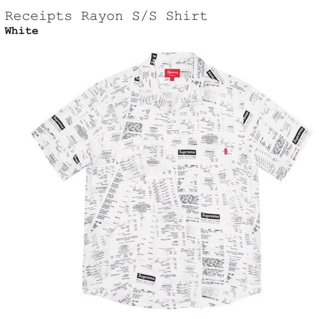 メンズSupreme Receipts Rayon S/S Shirt XL