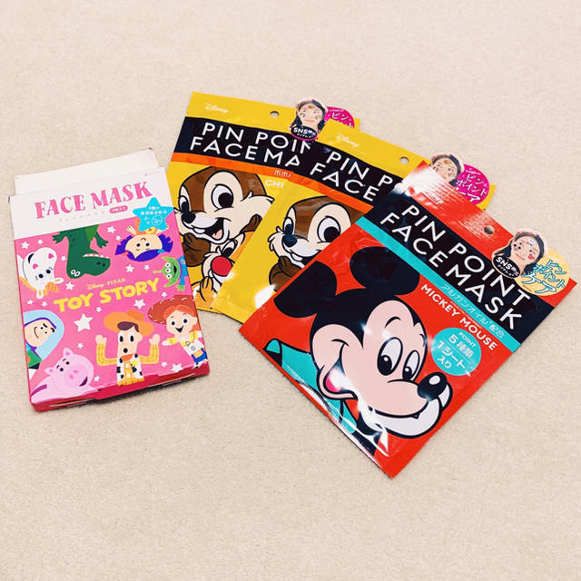 Disney(ディズニー)の新品 ディズニー フェイスマスク  コスメ/美容のスキンケア/基礎化粧品(パック/フェイスマスク)の商品写真